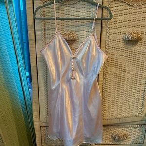 Intimo Shimmering Pink Satin Chemise